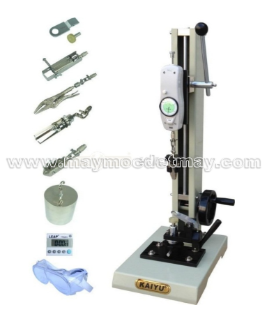 Máy test nút KAIYU dùng để đo lực căng và độ bền của nút hoặc phụ kiện đính trên quần áo, giầy dép, đồ chơi trẻ em.